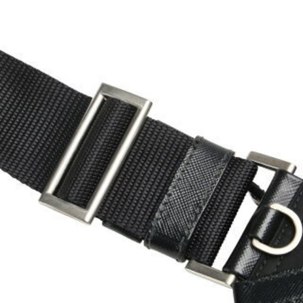 Prada Triangular Skull Shoulder Bag Black Nylon L… - image 4